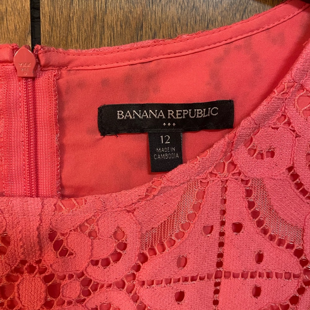 Banana Republic Vibrant Pink Lace Mini Dress - Picture 2 of 4